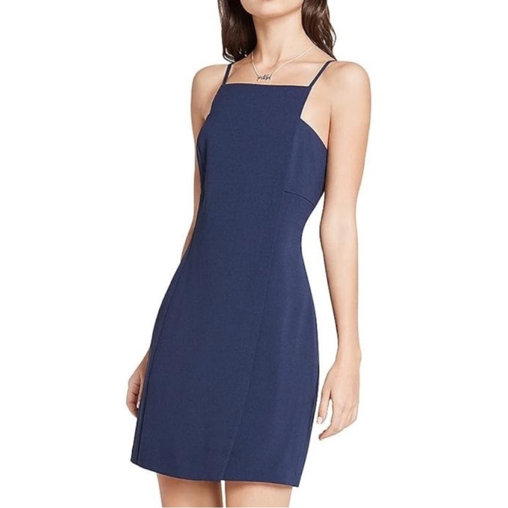BCBGeneration Navy Square Neck Dress